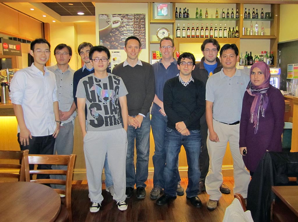 The Team in the Arlott Bar, Highfield Campus, November 2011