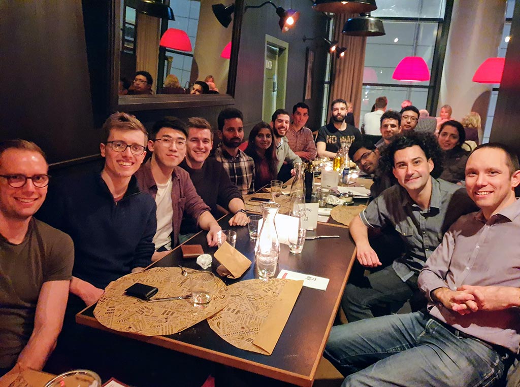 The Team at an Italian Restaurant, February 2019
